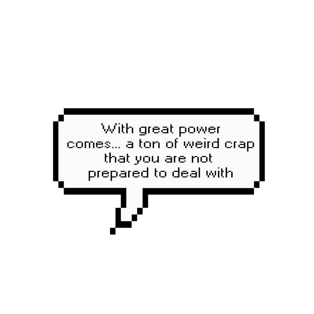 With great power comes great responsibility? Sticker